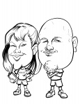 Black and White Gift Caricature